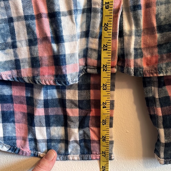 Tie-dye plaid flannel Anthropologie shirt - Picture 10 of 14